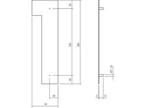 8714186503287 - - Hausnummer 1 xl 300x2mm Edelstahl mattschwarz