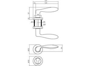 8714186586815 - PZ-Rosettengarnitur George Zamak schwarz rund