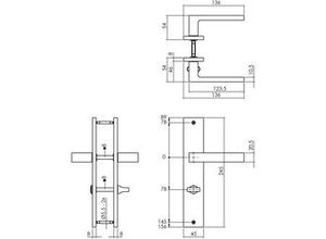 8714186587034 - WC-Langschildgarnitur Hera Zamak anthrazitgrau eckig