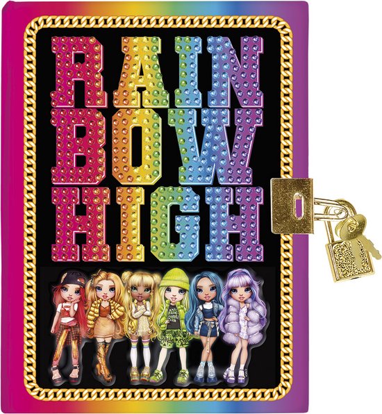 8714274620438 - Rainbow High MGA Tagebuch mit Schloss dekorieren- geheimes Tagebuch geheimes Tagebuch kreatives Spielzeug Freunde Buch Basteln