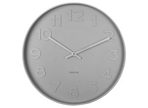 8714302136344 - Wanduhr Mr Grey numbers Grau Metall 375x375x6 cm Dekoration Uhren Wanduhren 8714302136344 - Wanduhr Mr Grey numbers Grau Metall 375x375x6 cm Dekoration Uhren Wanduhren