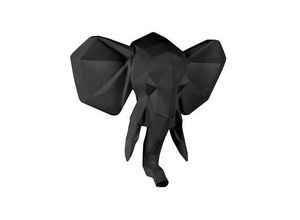 8714302663529 - Wanddekoration »Origami Elephant« - Schwarz