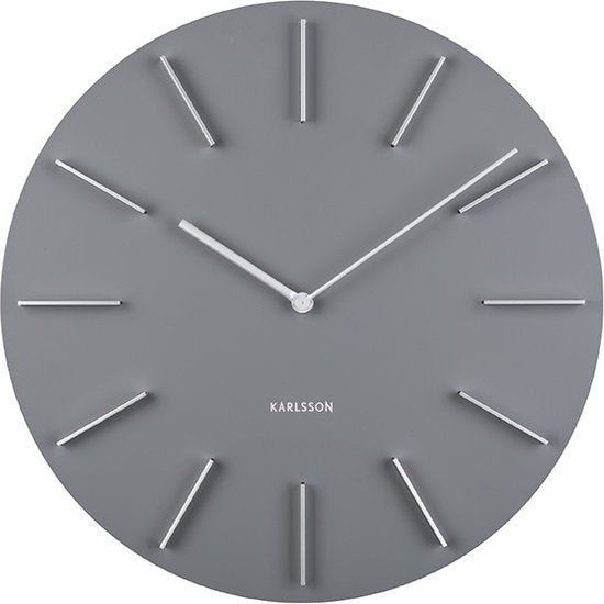 8714302667893 - Discreet - Wanduhr - MDF - Ø40cm - Grau