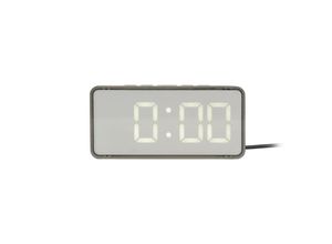 8714302767517 - Wecker Audaz  Hellgrau  Kunststoff  3x65x14 cm  Weckfunktion 3D-Zahlen Timerfunktion Hintergrundbeleuchtung  Dekoration Uhren