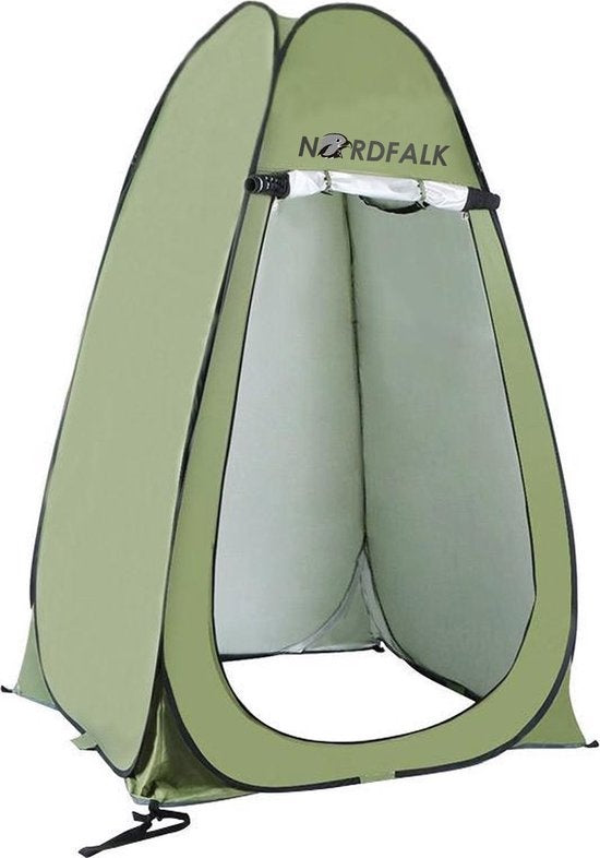 8714426422941 - NordFalk Duschzelt Pop-Up 190 cm - Campingdusche - Umkleidezelt - inkl Heringe und Tragetasche - Grün