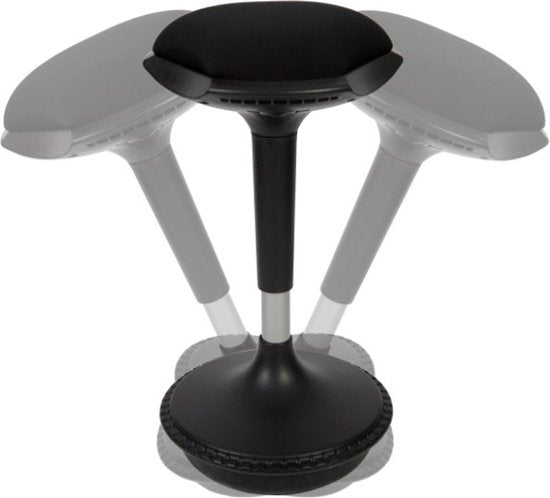 8714426426758 - ergonomischer Wackelhocker 50 bis 60cm - Höhenverstellbarer Balance-Hocker - Schwarz