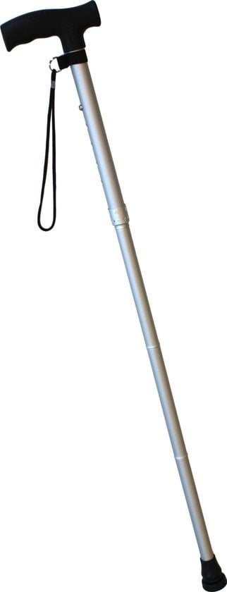 8714426848758 - faltbarer Gehstock - Verstellbar 85 bis 95 cm - Inklusive Handschlaufe