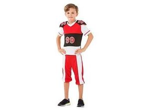 8714438653968 - Footballer-Kostüm für Kinder rot schwarz