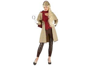 8714438786765 - Detektivin-Kostüm für Damen braun rot 8714438786765 - Detektivin-Kostüm für Damen braun rot