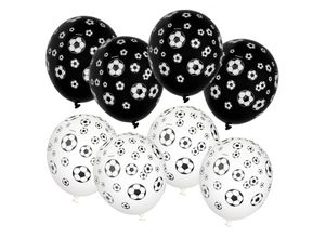 8714572262057 - Luftballons Fußball schwarz weiß 30 cm Ø 8 Stück