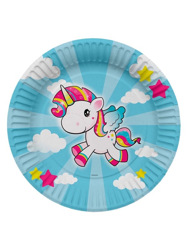 8714572619332 - Unicorn Plates 8pcs