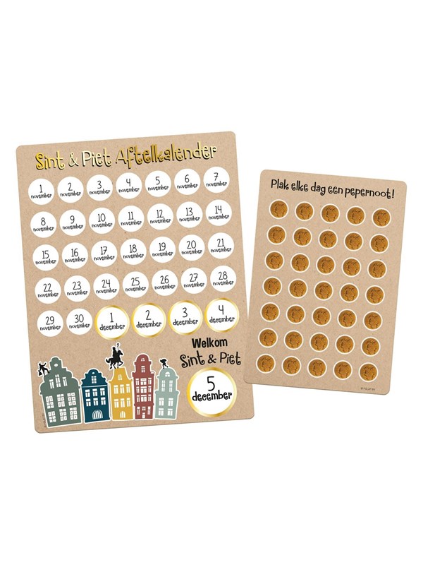 8714572656986 - Sinterklaas Countdown Calendar with Stickers Welcome Sint & Piet