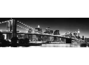 8714597327083 - Bild REINDERS New York - Brooklyn Bridge black & Bilder Gr B H 90 cm x 30 cm schwarz Kunstdrucke Bilder 9030 cm