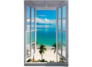 8714597372755 - Poster REINDERS Fenster zum Strand Bilder Gr B H 61 cm x 915 cm 1 St blau Poster