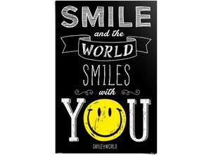 8714597501827 - Poster REINDERS Smiley world smiles with you Bilder Gr B H 61 cm x 915 cm 1 St schwarz Poster