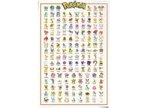 8714597512021 - Poster REINDERS Poster Pokemon Bilder Gr B H 61 cm x 915 cm Comic 1 St bunt (mehrfarbig) Poster