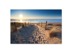 8714597567144 - Holzbild REINDERS Deco Panel 60x90 Dune Path Bilder Gr B H T 90 cm x 60 cm x 2 cm Querformat grün (khaki) Holzbilder Bilder