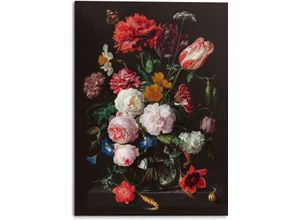 8714597567649 - Holzbild REINDERS Stilleben Blumen in Vase Jan Davidsz de Heem Bilder Gr B H T 100 cm x 140 cm x 2 cm 1 St bunt (mehrfarbig) Holzbilder Bilder