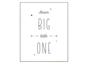 8714597575668 - Bild mit Rahmen REINDERS Dream Big Little One Bilder Gr B H T 40 cm x 50 cm x 16 cm 1 St schwarz (schwarz weiß) Bilder mit Rahmen