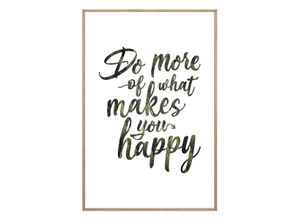 8714597577921 - Poster REINDERS Do more of what makes you happy Bilder Gr B H T 20 cm x 30 cm x 16 cm schwarz (schwarz weiß) Poster