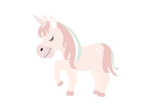 8714597589245 - Bild PINK UNICORN (BH 30x30 cm) BH 30x30 cm rosa Kunstdruck Gemälde Wandbild