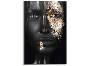 8714597620986 - Bild WOMAN GOLD FACE (LBH 60x2x90 cm) LBH 60x2x90 cm bunt Kunstdruck Gemälde Wandbild