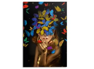 8714597622027 - Glasbild BUTTERFLY DREAMS (BH 78x116 cm) BH 78x116 cm bunt Acrylglasbild