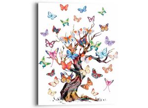 8714597625202 - Deco-Panel REINDERS Schmetterling Baum Bilder Gr B H T 40 cm x 50 cm x 2 cm bunt Kunstdrucke