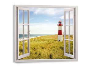 8714597625905 - Deco-Panel REINDERS Leuchtturm-Ansicht Bilder Gr B H T 50 cm x 40 cm x 2 cm blau Kunstdrucke