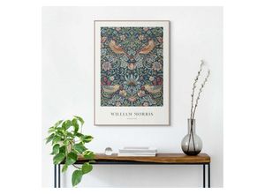 8714597633917 - Wandbild REINDERS William Morris - strawberry thief Bilder Gr B H T 50 cm x 70 cm x 22 cm bunt Kunstdrucke