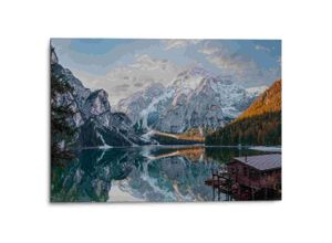 8714597635270 - Alu-Dibond-Druck REINDERS Pragser Wildsee Bilder Gr B H T 70 cm x 50 cm x 2 cm blau Metallbilder