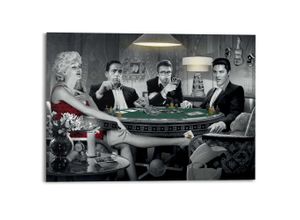 8714597636390 - Deco-Panel REINDERS Monroe Bogart Dean Elvis Bilder Gr B H T 140 cm x 100 cm x 2 cm schwarz (schwarz weiß) Kunstdrucke