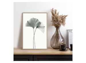 8714597636673 - Wandbild REINDERS Ginkgo Blatt Bilder Gr B H T 20 cm x 30 cm x 16 cm grün Kunstdrucke