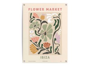 8714597638219 - Poster REINDERS Flower Market Bilder Gr B H T 60 cm x 80 cm x 01 cm rosa Poster Outdoor für Garten oder Balkon