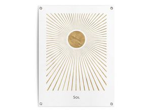 8714597638424 - Poster REINDERS Sonne Bilder Gr B H T 60 cm x 80 cm x 01 cm goldfarben (gold) Poster Outdoor für Garten oder Balkon