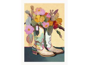 8714597639186 - Leinwandbild REINDERS Flower Boots Bilder Gr B H T 50 cm x 70 cm x 22 cm bunt Leinwandbilder