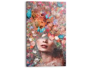 8714597639346 - Deco-Panel REINDERS Lady Flowers Bilder Gr B H T 70 cm x 118 cm x 2 cm bunt Kunstdrucke