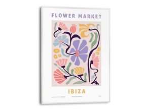 8714597639407 - Bild IBIZA FLOWER MARKET (BHT 30x40x2 cm) BHT 30x40x2 cm bunt Kunstdruck Gemälde Wandbild