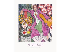 8714597639469 - Wandbild REINDERS Matisse - Frau im lila Mantel Bilder Gr B H T 40 cm x 50 cm x 16 cm bunt Kunstdrucke