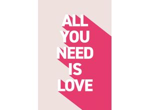 8714597639520 - Leinwandbild REINDERS All you need is love Bilder Gr B H T 20 cm x 30 cm x 25 cm rosa Leinwandbilder