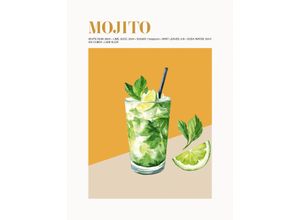 8714597640342 - Wandbild REINDERS Mojito Bilder Gr B H T 30 cm x 40 cm x 16 cm gelb Kunstdrucke