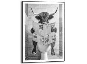 8714597654202 - Bild mit Rahmen REINDERS Highlander Toilet schwarz (farbe bild(er) schwarz) B50cm H70cm T16cm Holzwerkstoff Bilder