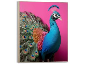 8714597656855 - Bild PINK PEACOCK (BHT 50x40x3 cm)