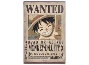 8714597658798 - Poster REINDERS One Piece - wanted Luffy braun (farbe bild(er) braun) B61cm H915cm T01cm Bilder