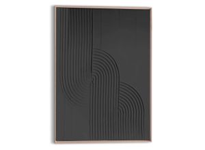 8714597661460 - Wandbild REINDERS Knot - charcoal schwarz (farbe bild(er) schwarz) B50cm H70cm T3cm Bilder Wohnzimmer - Schwarz - MDF - Abstrakt - 50x70 cm