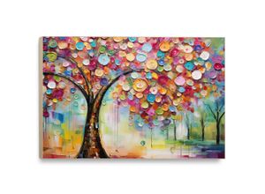 8714597661675 - Wandbild REINDERS Life Tree - colourful Bilder Gr B H T 140 cm x 100 cm x 31 cm bunt