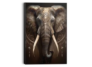 8714597661712 - Bild DECORATED ELEPHANT (BHT 60x90x3 cm)