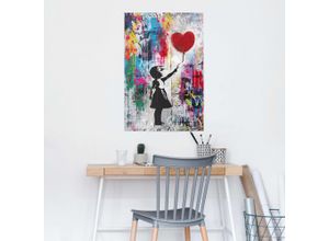 8714597662900 - Poster REINDERS Concrete Balloon Girl bunt (farbe bild(er) bunt) B61cm H915cm T01cm Holzwerkstoff Bilder