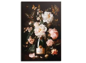 8714597664034 - Glasbild CHAMPAGNE FLOWERS (BHT 78x116x120 cm)