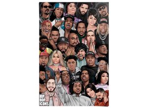 8714597674378 - Poster REINDERS Hip Hop Icons bunt (farbe bild(er) mehrfarbig) B61cm H915cm T01cm Bilder Teenager Zimmer - Mehrfarbig - 150 gr Papier - Musik - 61x915 cm